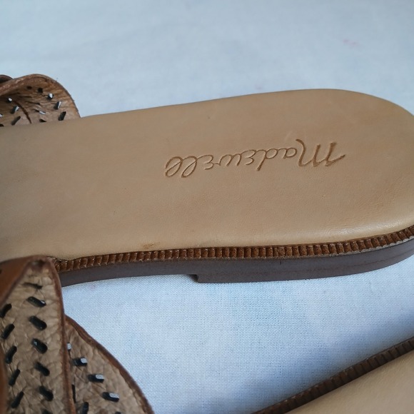 Madewell Sandals 9.5 Cora Slide Leather Thong Slip On Comfort Beach Boho - Picture 6 of 11